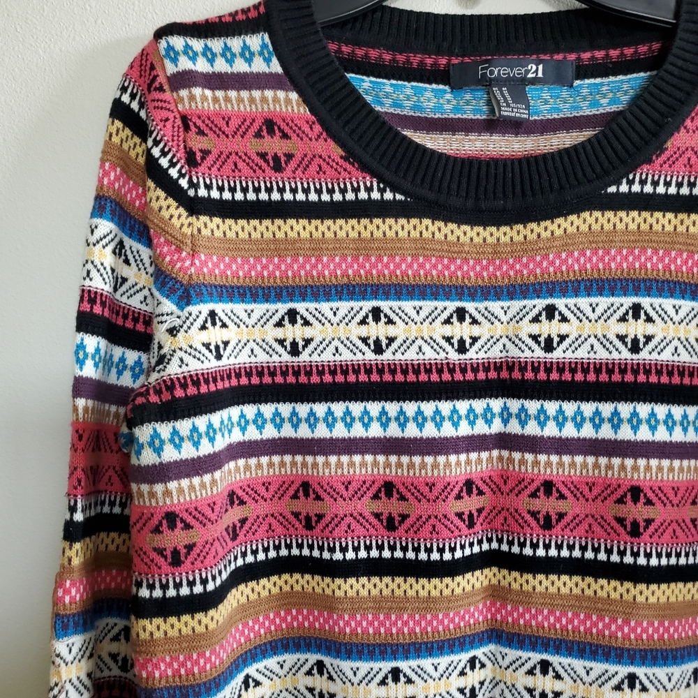 Fun Pattern Striped Sweater - Picture 3 of 5